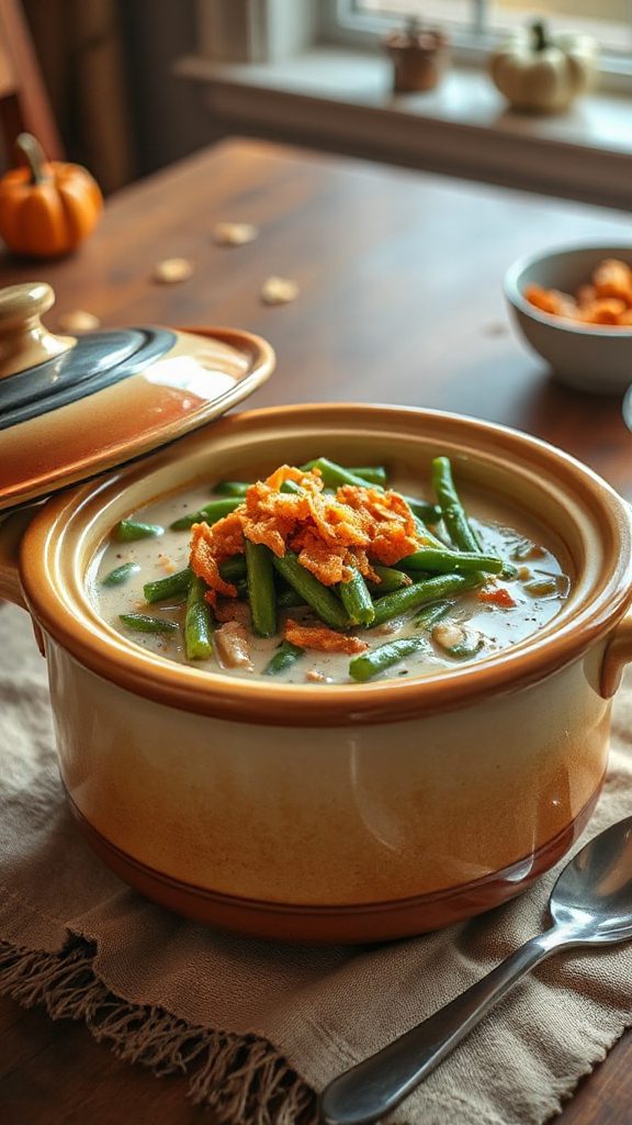 cheesy green bean casserole recipe