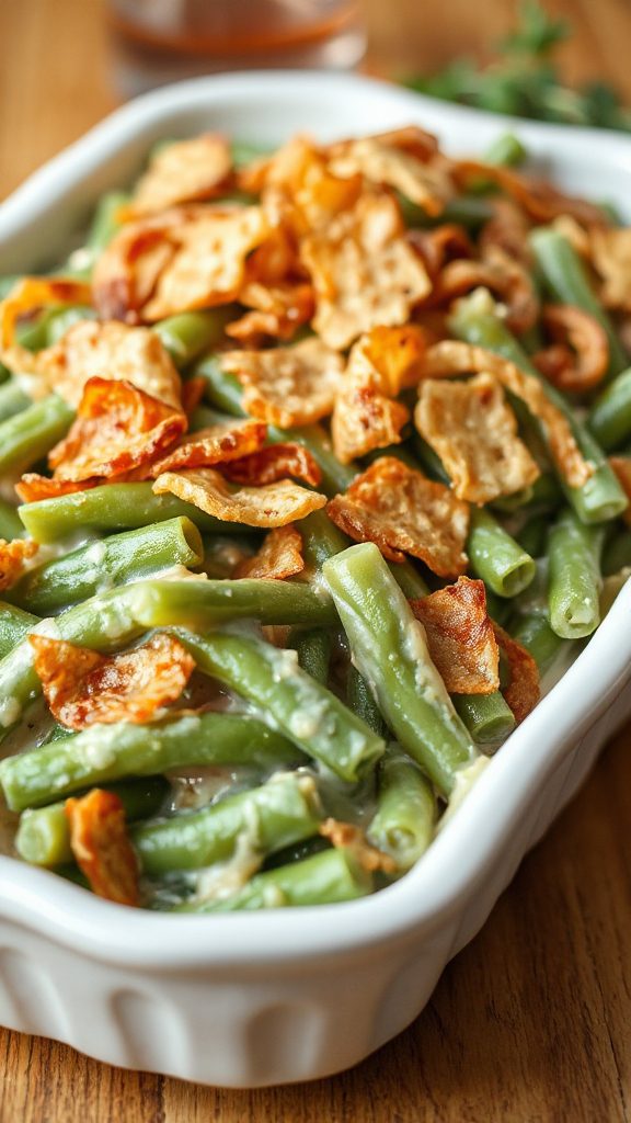 cheesy green bean casserole recipe