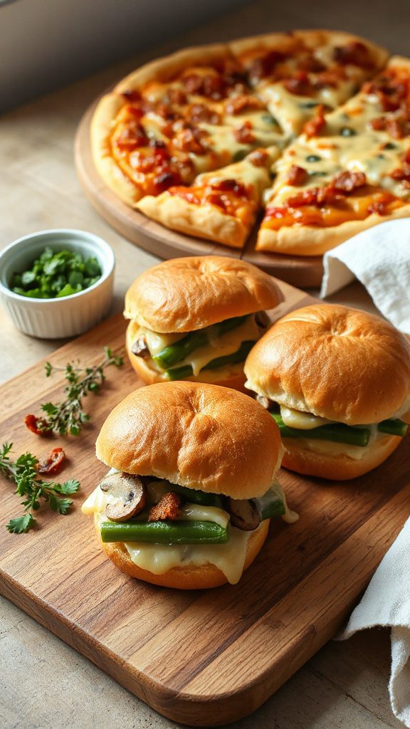 cheesy green bean pizza
