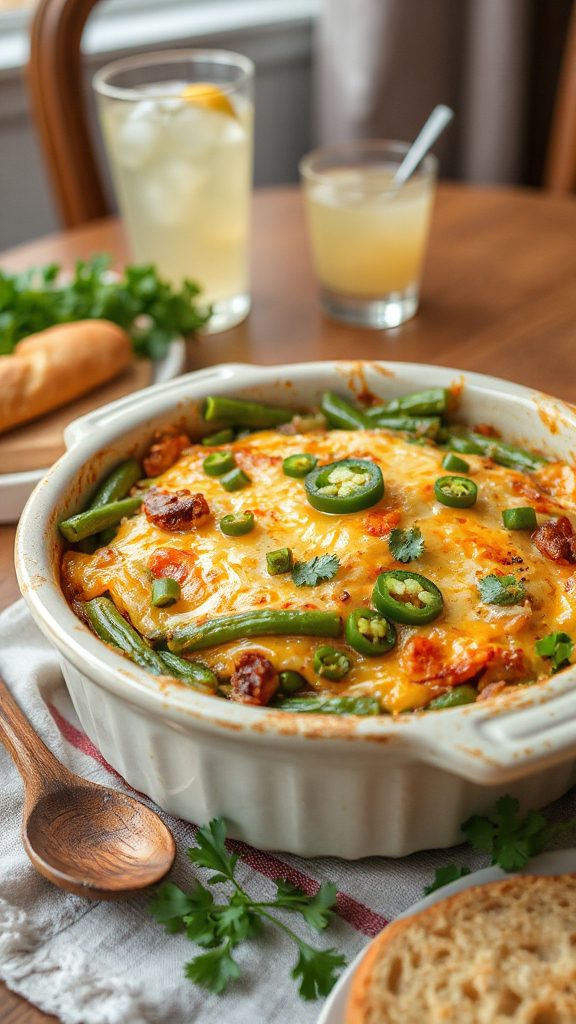 cheesy jalape o green bean casserole