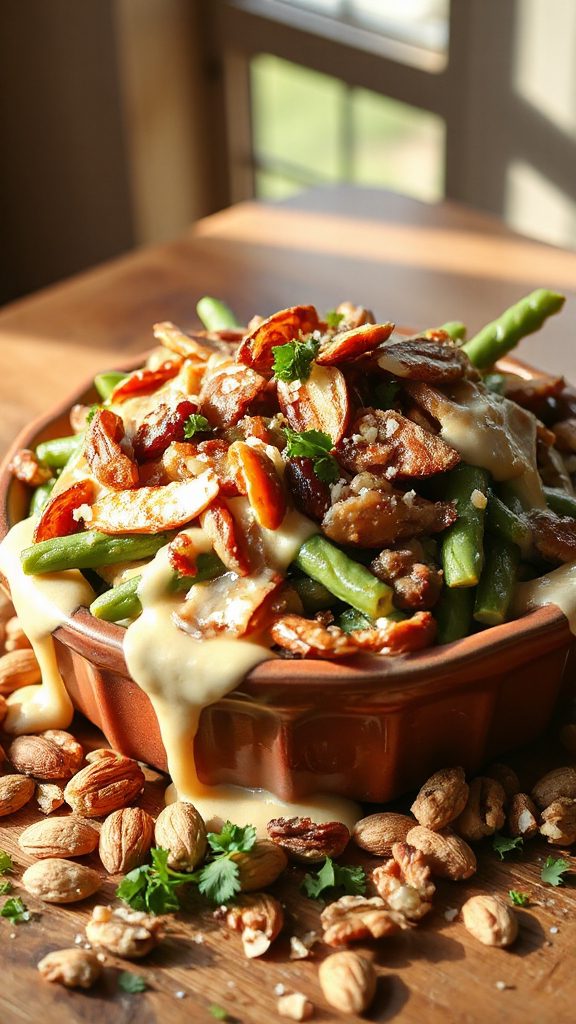 cheesy onion green beans casserole