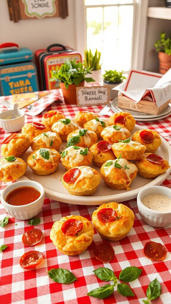 cheesy pizza muffins recipe