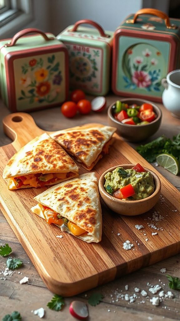 cheesy quesadilla lunch option