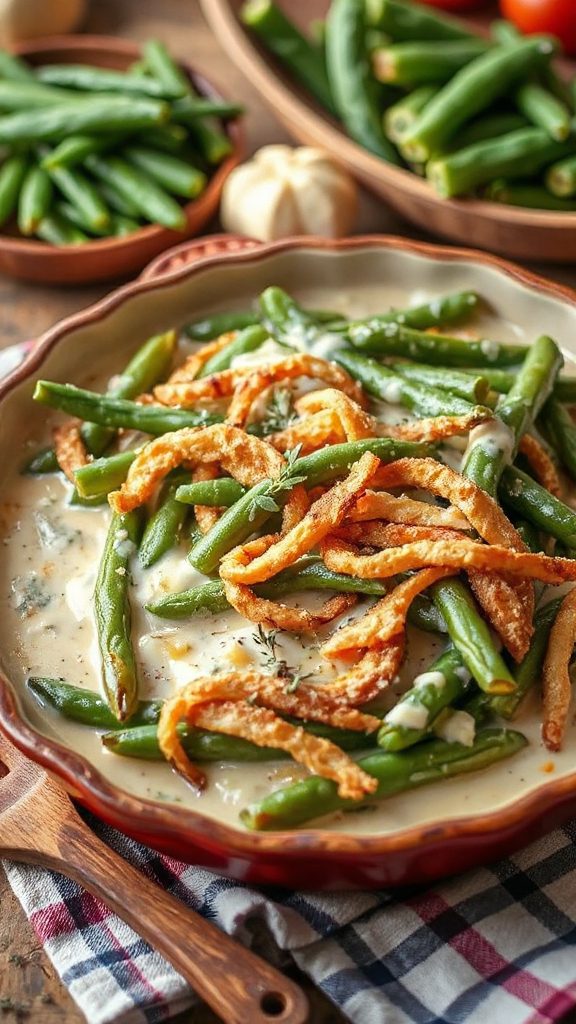 cheesy ranch green bean casserole