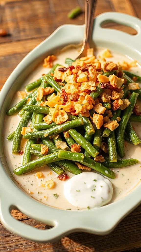 cheesy ranch green bean casserole