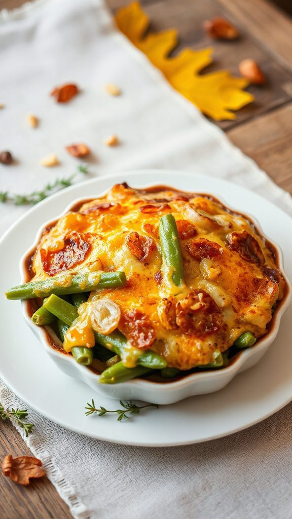 cheesy spicy green beans
