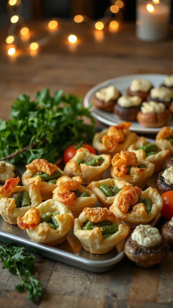 cheesy stuffed mushroom appetizer