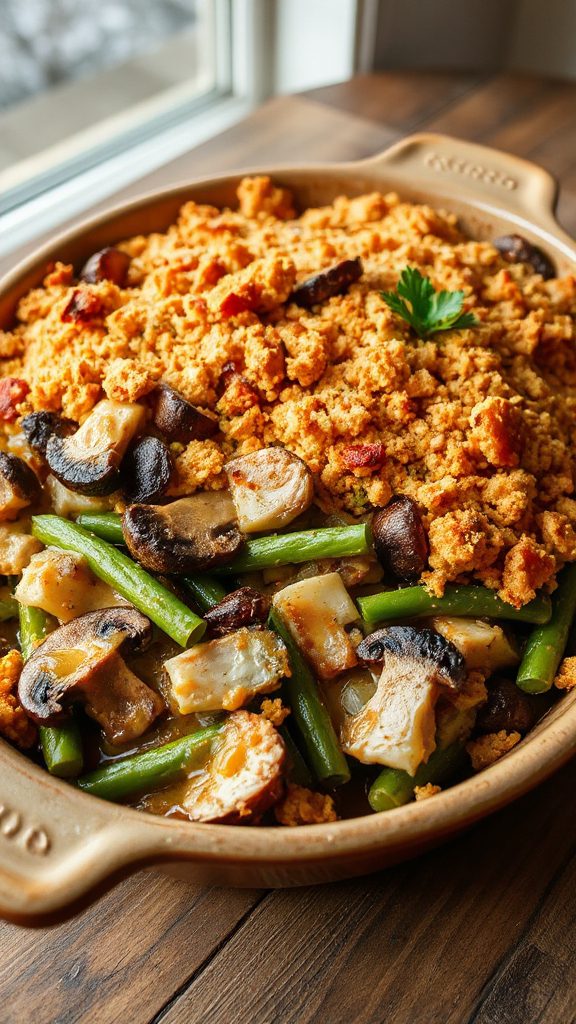 cheesy turkey green bean casserole