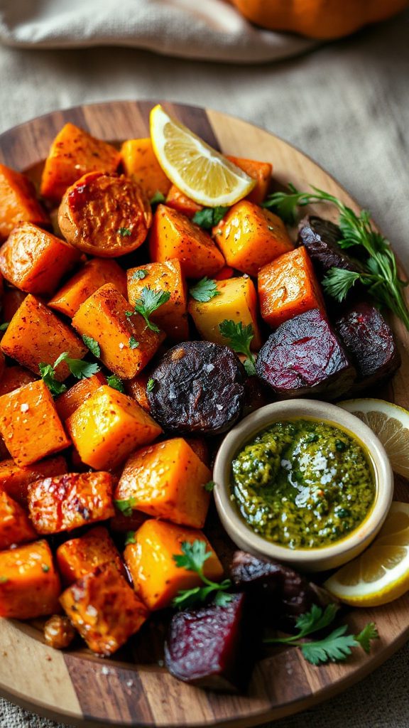 chermoula roasted root vegetables chermoula roasted root vegetables