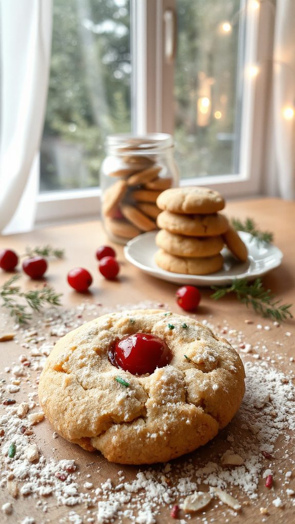 cherry almond butter cookies