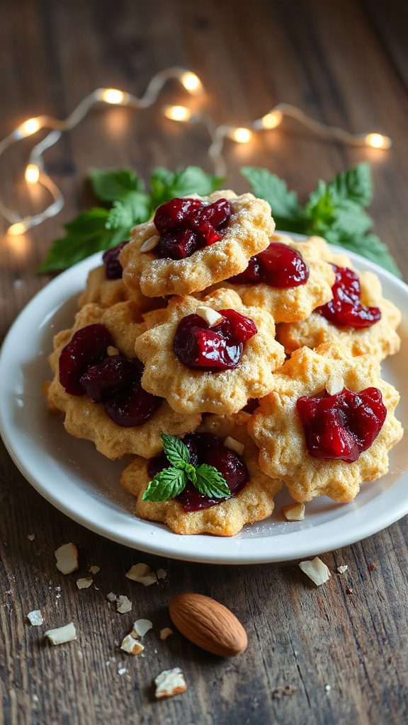 cherry almond florentine cookies