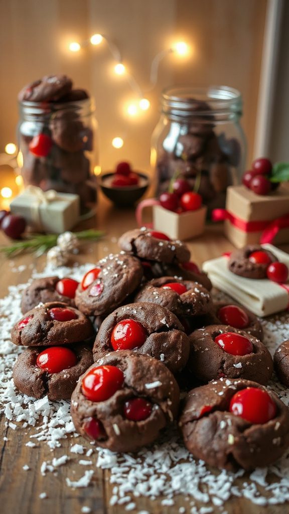 cherry chocolate coconut delights