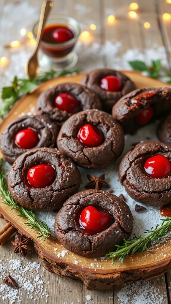 cherry chocolate lava cookies