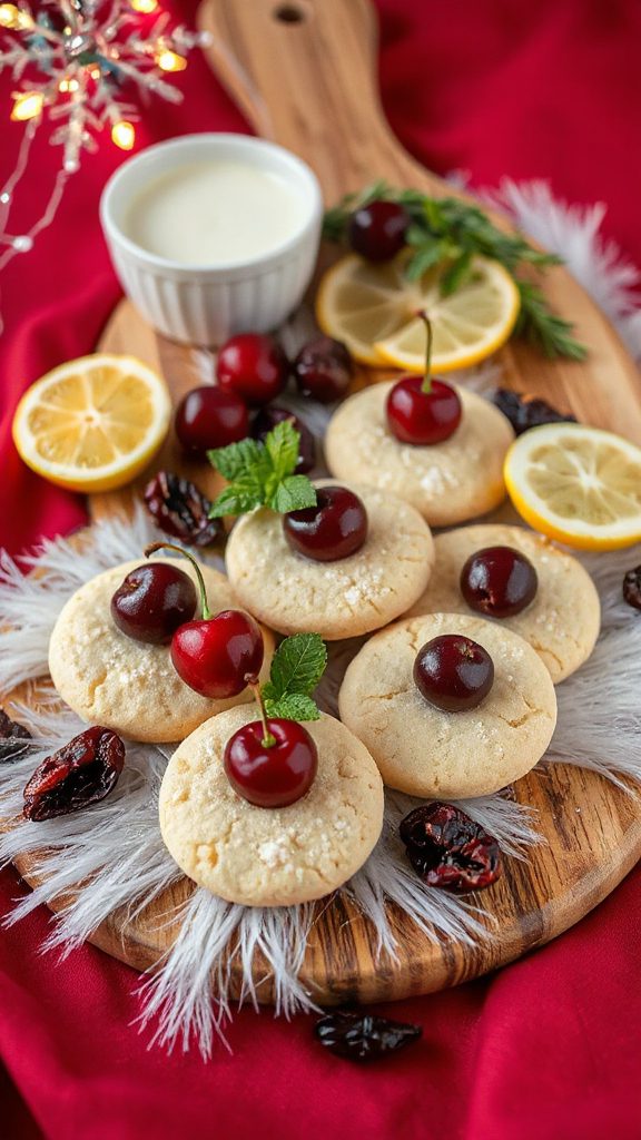 cherry lemon shortbread cookie delight