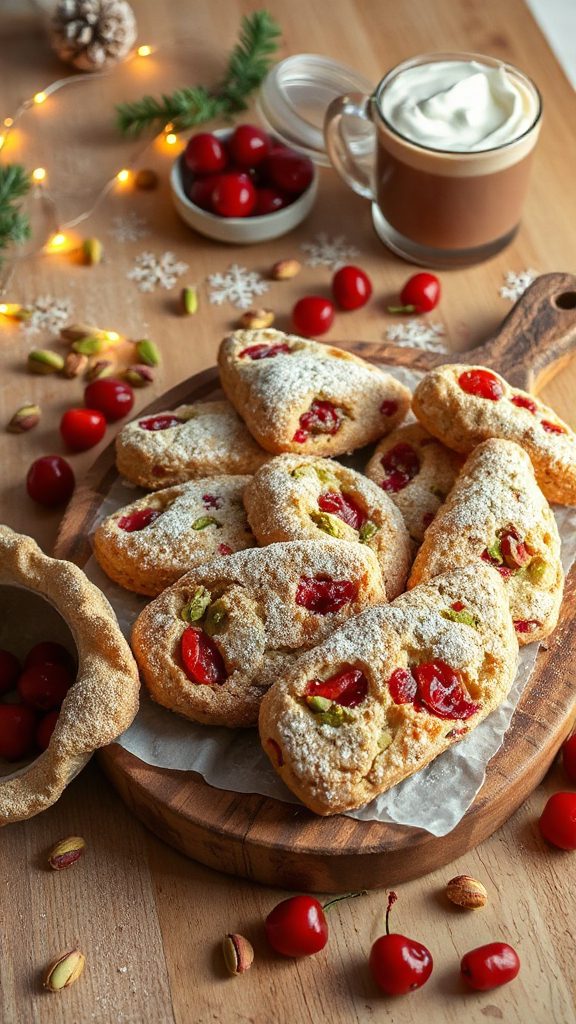 cherry pistachio biscotti delight