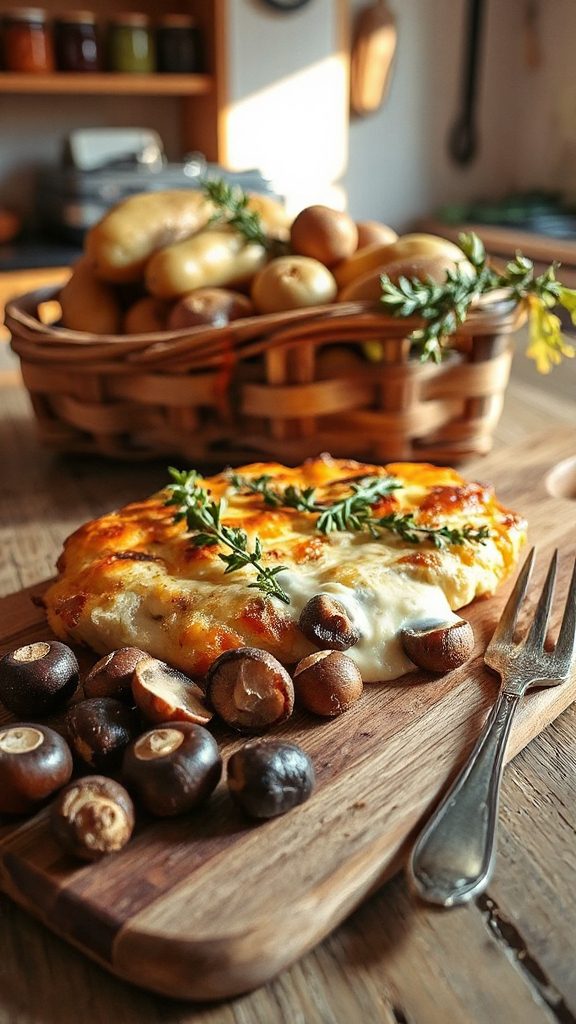 chestnut mushroom creamy gratin chestnut mushroom creamy gratin