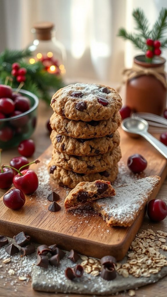 chewy chocolate cherry cookies