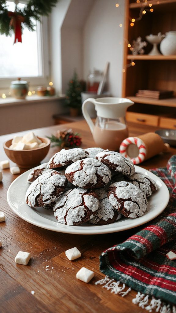 chewy chocolate holiday cookies
