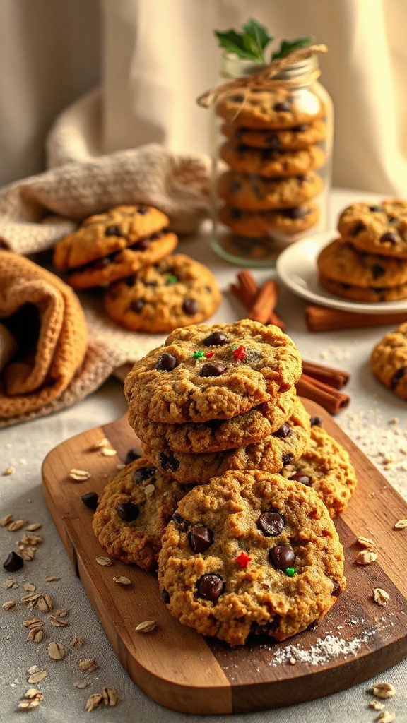 chewy chocolate oat cookies