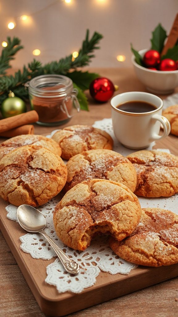 chewy cinnamon sugar crinkle cookies