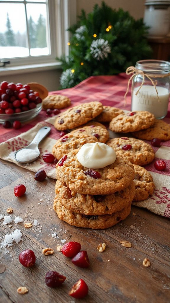 chewy cranberry oatmeal cookies