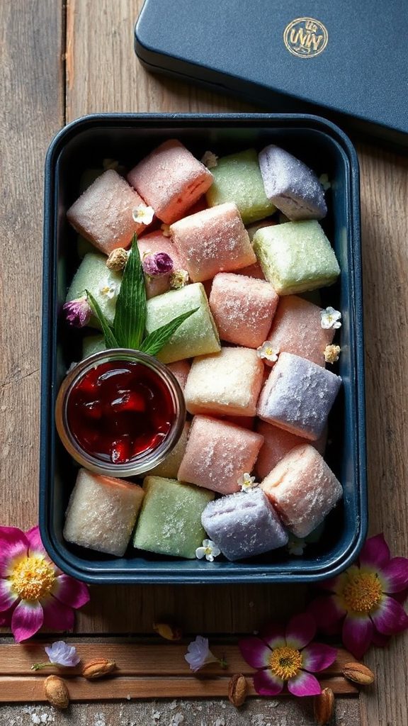 chewy dessert with fillings chewy dessert with fillings