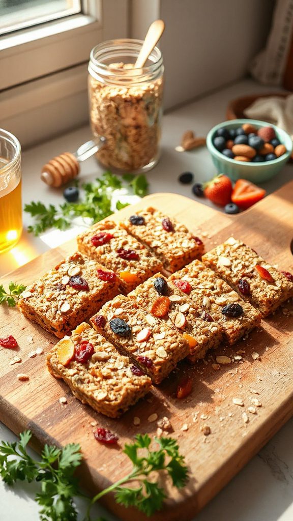 chewy fruit nut granola bars