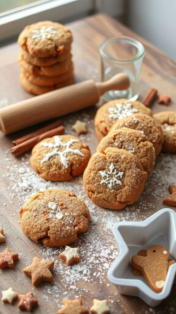 chewy holiday gingerbread cookies