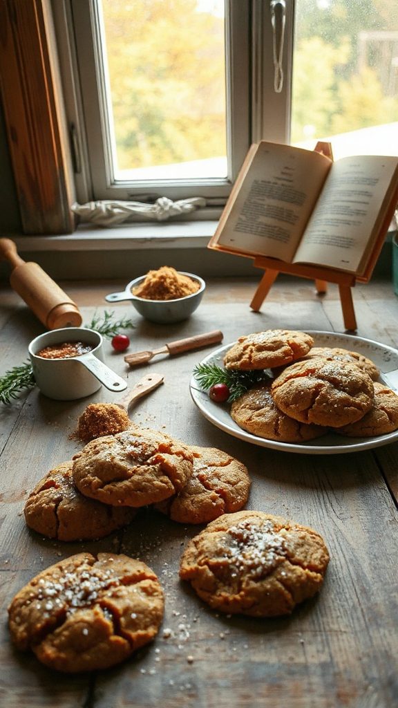 chewy holiday molasses cookies
