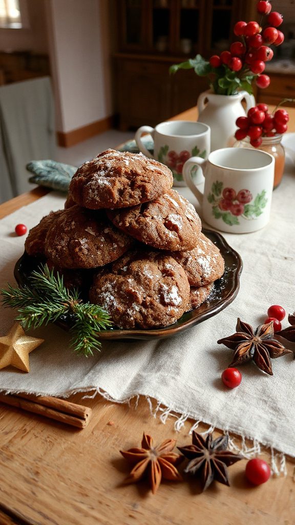 chewy molasses whole wheat cookies