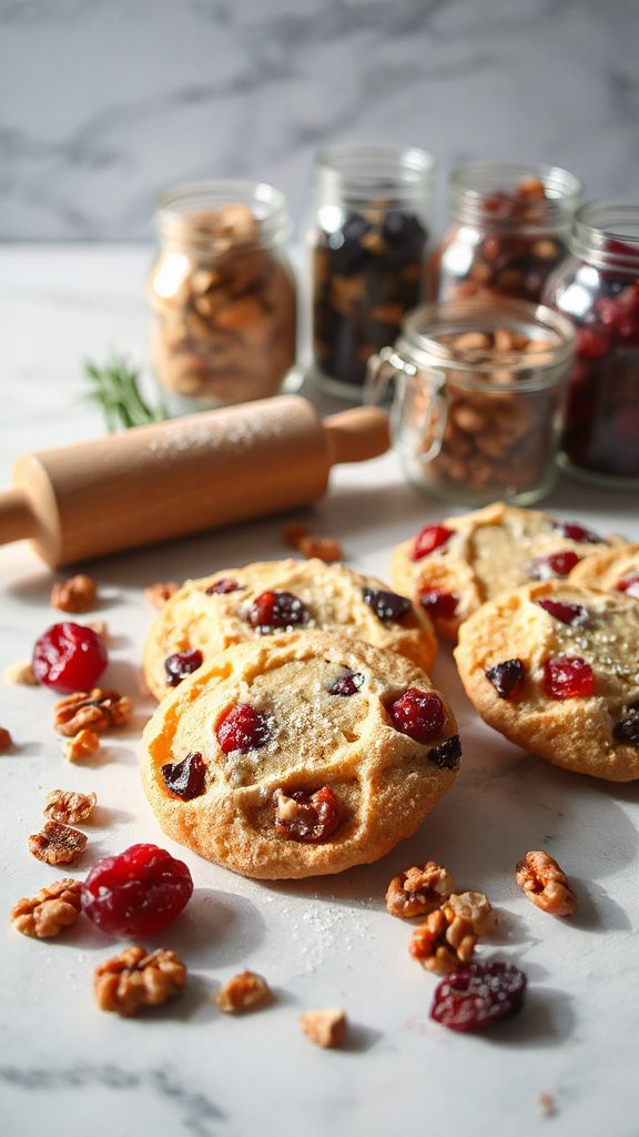chewy nutty festive cookies