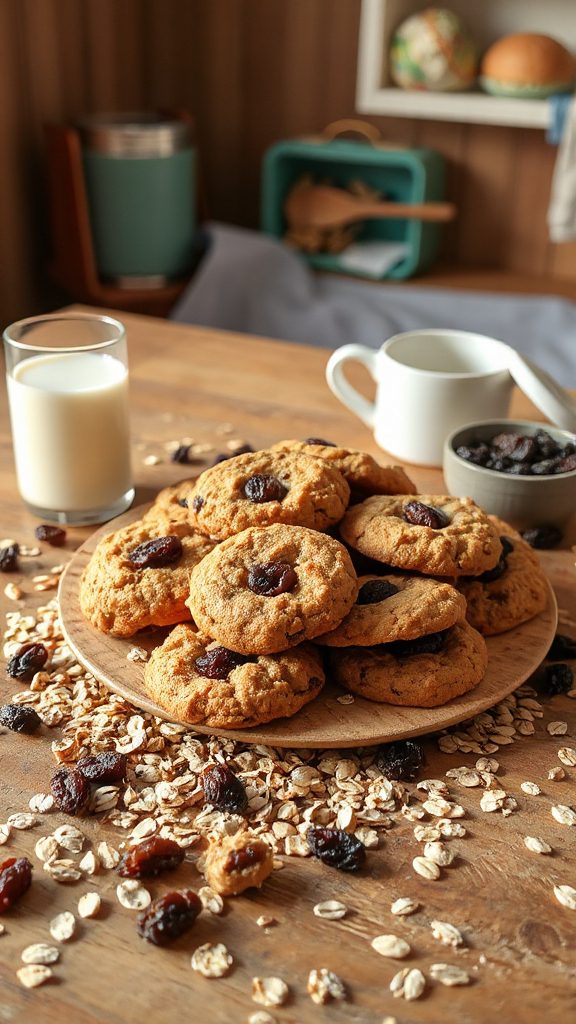 chewy oatmeal raisin cookies