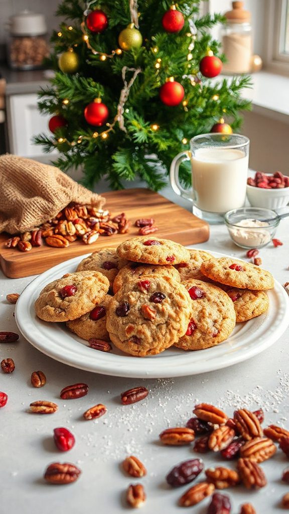 chewy pecan cranberry cookies