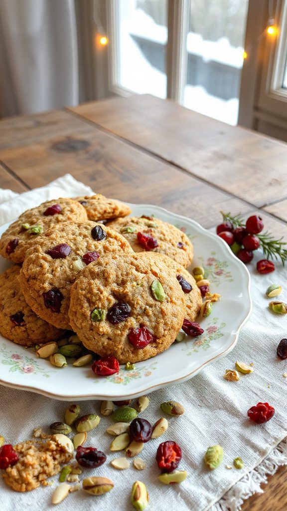 chewy pistachio cranberry cookies