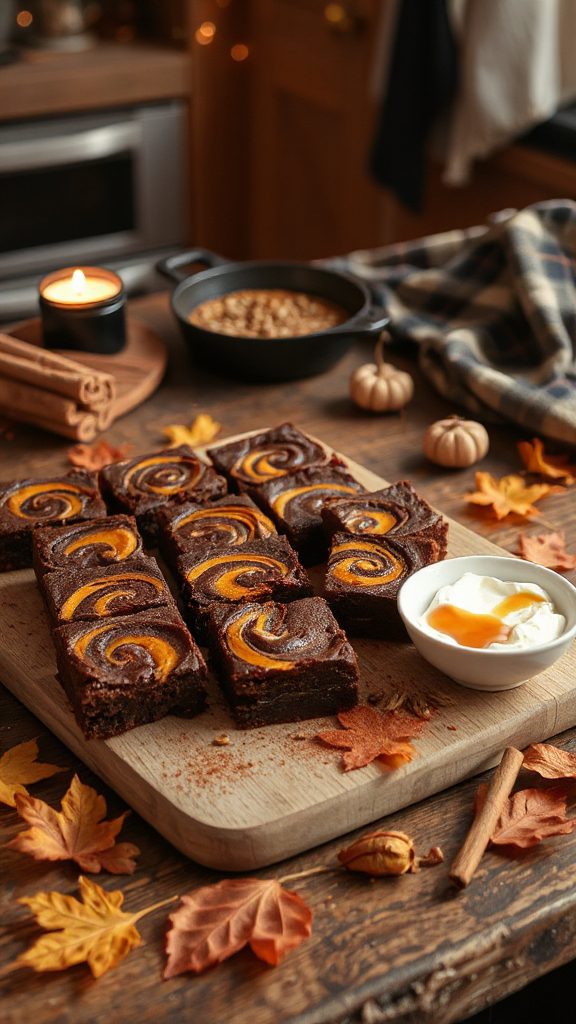 chewy pumpkin swirl brownies chewy pumpkin swirl brownies