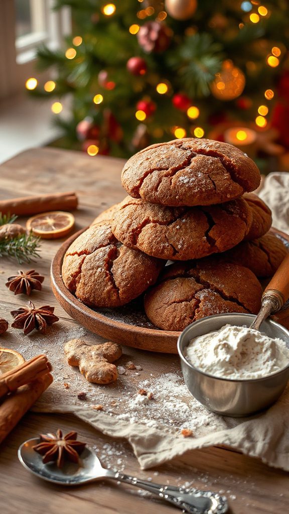chewy spiced molasses cookies