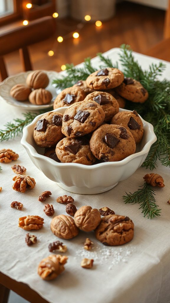 chewy walnut chocolate cookies