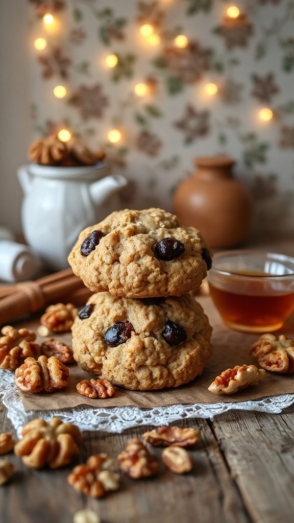 chewy walnut oatmeal cookies
