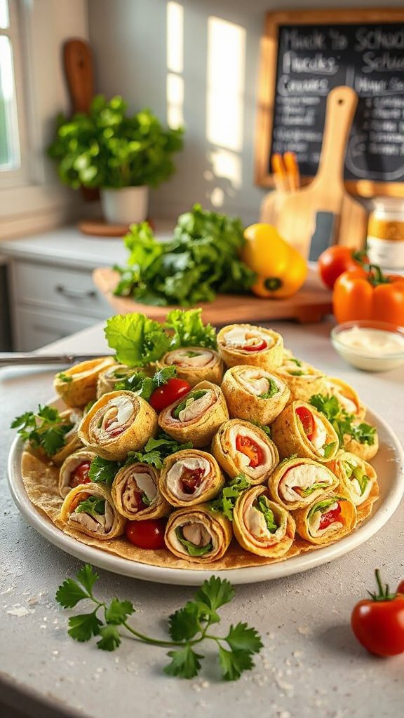 chicken caesar pinwheels recipe