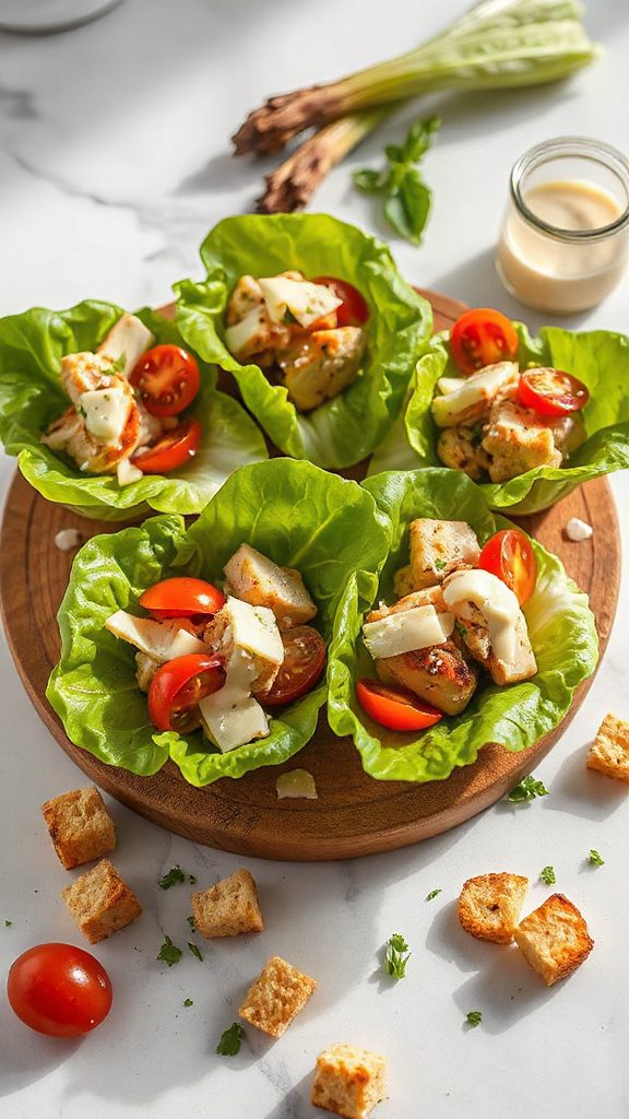chicken caesar salad cups
