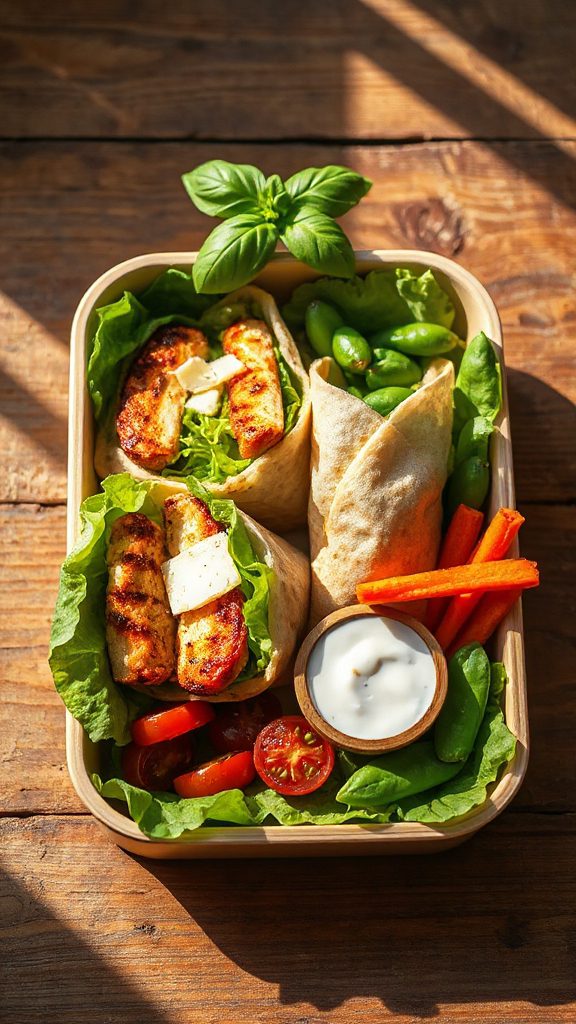 chicken caesar salad wraps