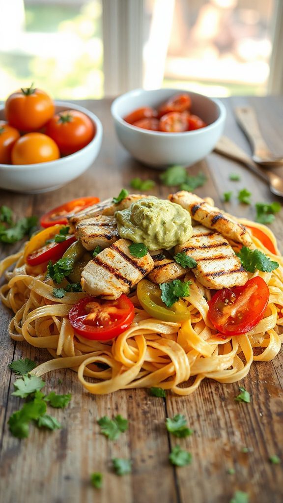 chicken fajita pasta delight
