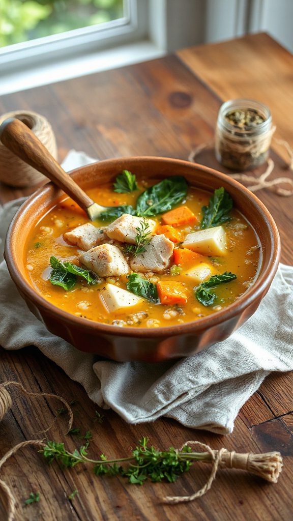 chicken quinoa kale soup