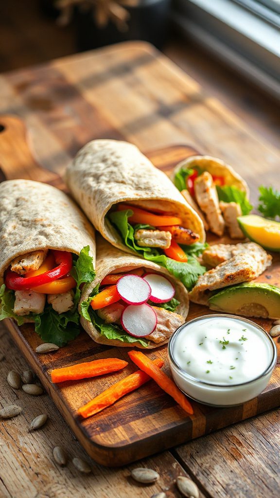 chicken veggie wrap recipe