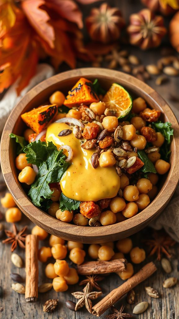 chickpea pumpkin curry salad