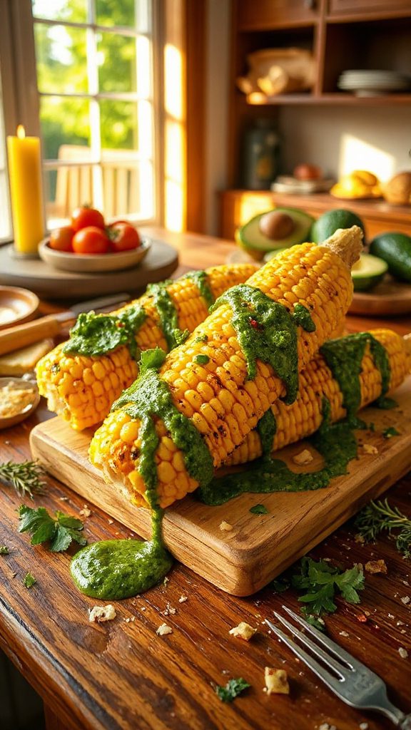 chimichurri corn thanksgiving delight