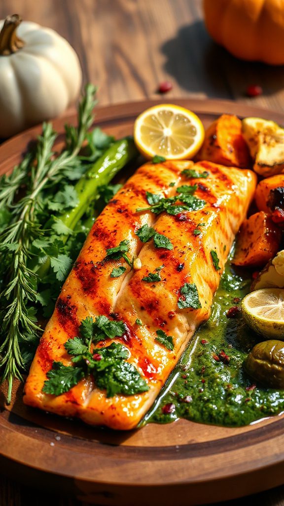 chimichurri salmon for thanksgiving