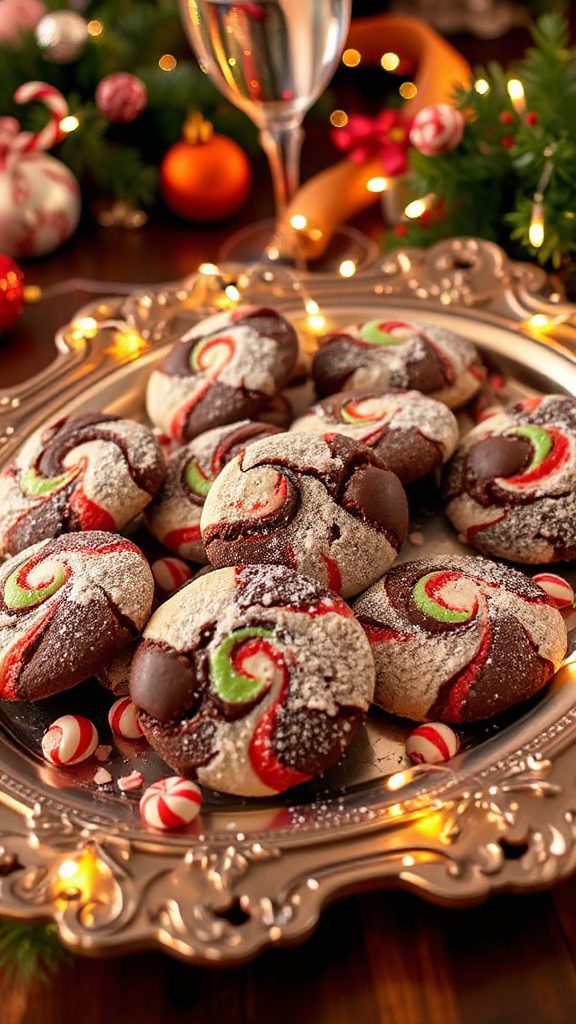 chocolate and peppermint cookies