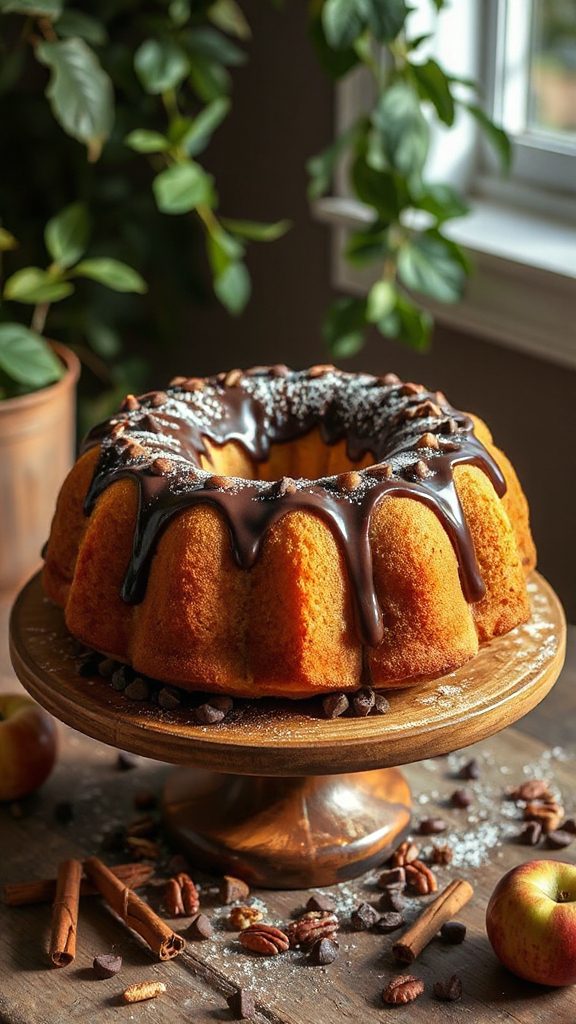 chocolate apple bundt cake