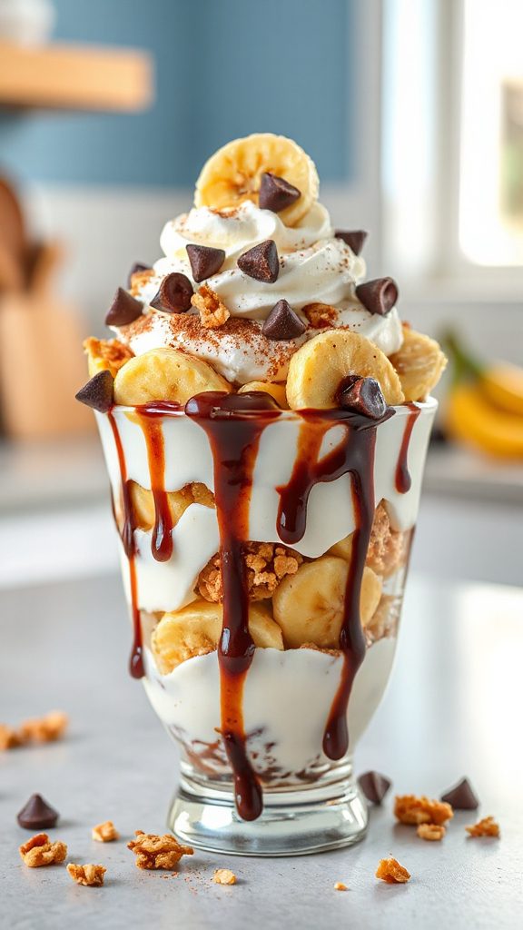 chocolate banana yogurt parfait